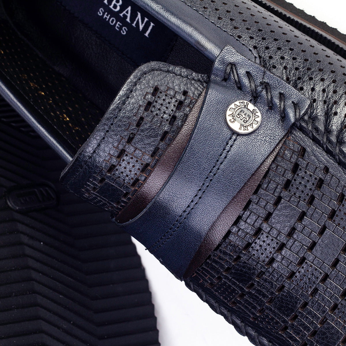 Cabani 1395 Erkek %100 Hakiki Deri Sneaker Ayakkabı Lacivert