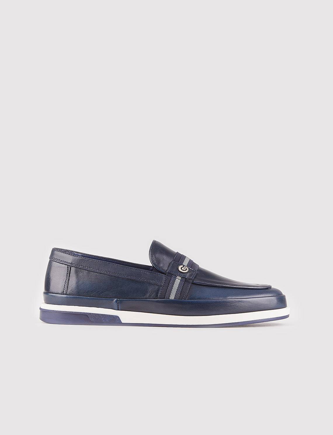 Cabani 3830 Erkek %100 Hakiki Deri Sneaker Ayakkabı Lacivert