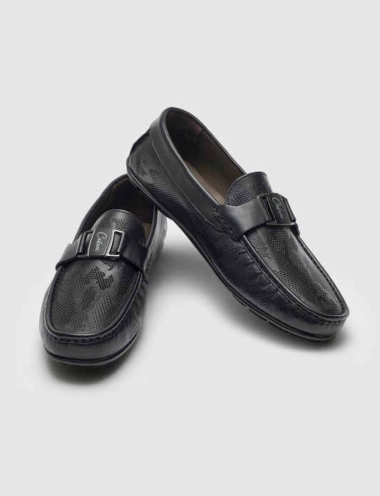 Cabani 010M3823 I Erkek %100 Hakiki Deri loafer & makosen 017 Siyah Antik-Siyah Geyik