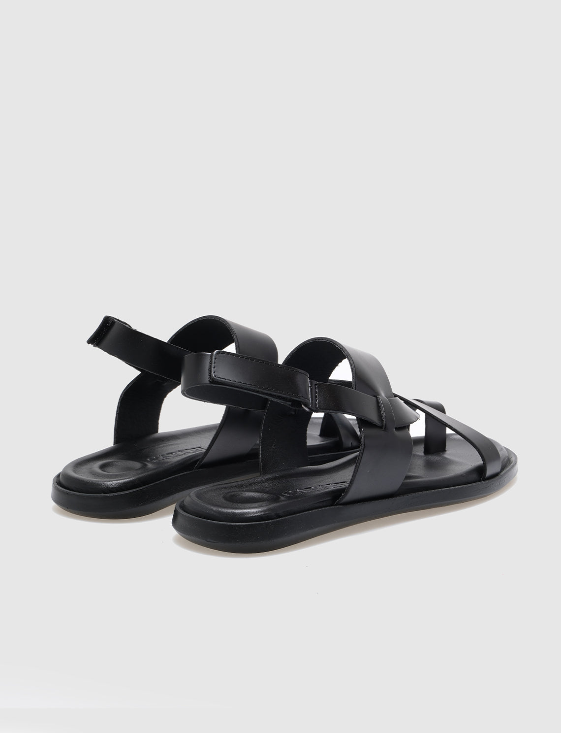 Cabani 453 Erkek %100 Hakiki Deri Klasik Sandalet Siyah