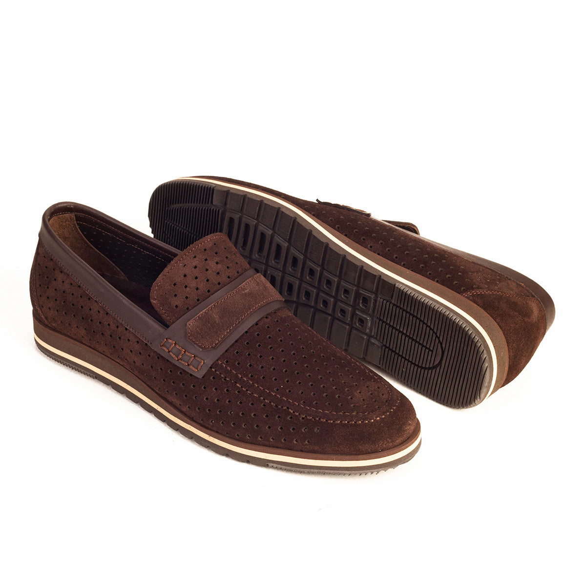 Cabani 20-404 Erkek Hakiki Süet Deri Sneaker Ayakkabı Kahverengi