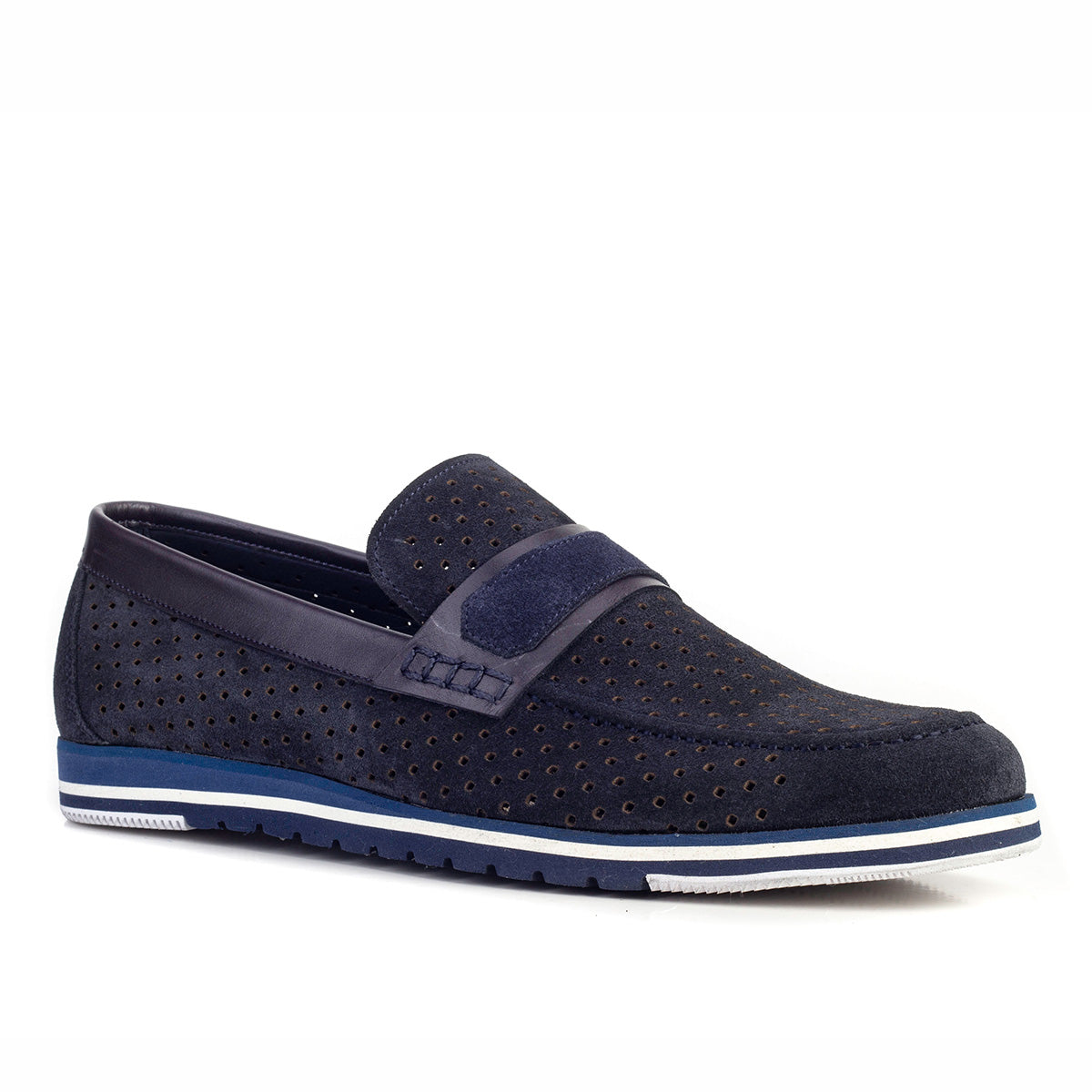 Cabani 20-404 Erkek %100 Hakiki Deri Sneaker Ayakkabı Lacivert