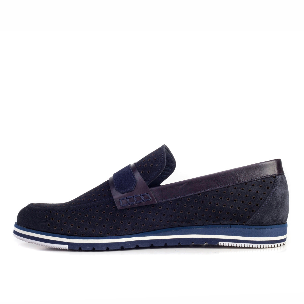 Cabani 20-404 Erkek %100 Hakiki Deri Sneaker Ayakkabı Lacivert