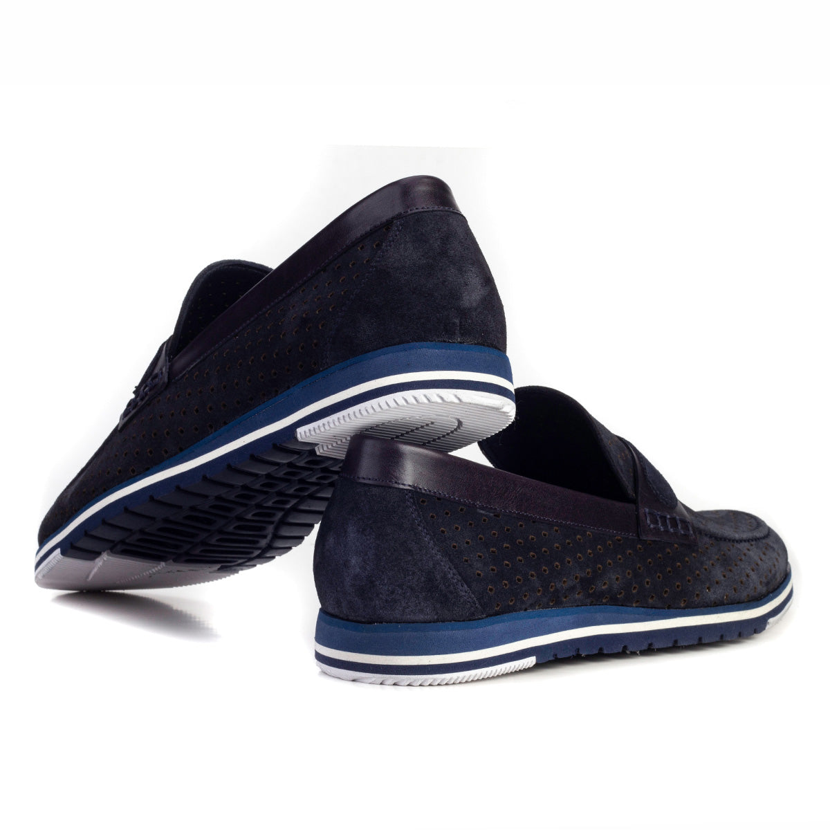 Cabani 20-404 Erkek %100 Hakiki Deri Sneaker Ayakkabı Lacivert