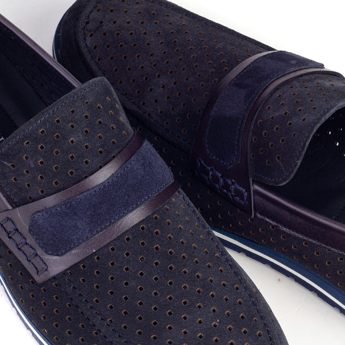 Cabani 20-404 Erkek %100 Hakiki Deri Sneaker Ayakkabı Lacivert