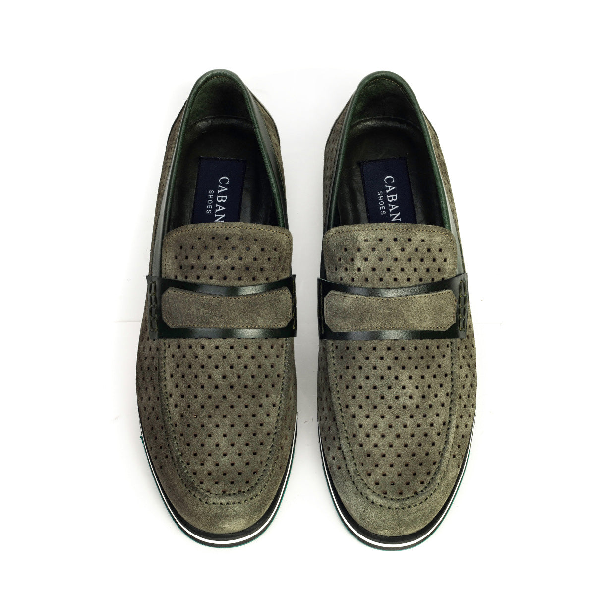 Cabani 20-404 Erkek %100 Hakiki Deri Sneaker Ayakkabı Haki