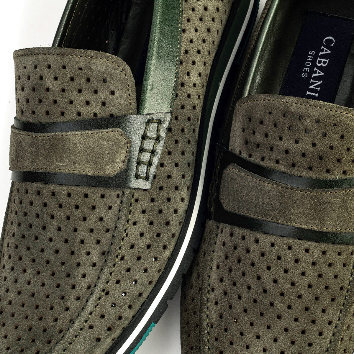 Cabani 20-404 Erkek %100 Hakiki Deri Sneaker Ayakkabı Haki