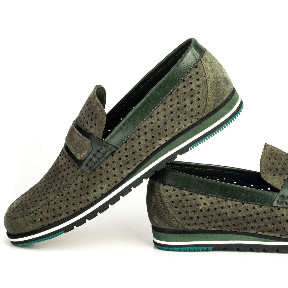 Cabani 20-404 Erkek %100 Hakiki Deri Sneaker Ayakkabı Haki