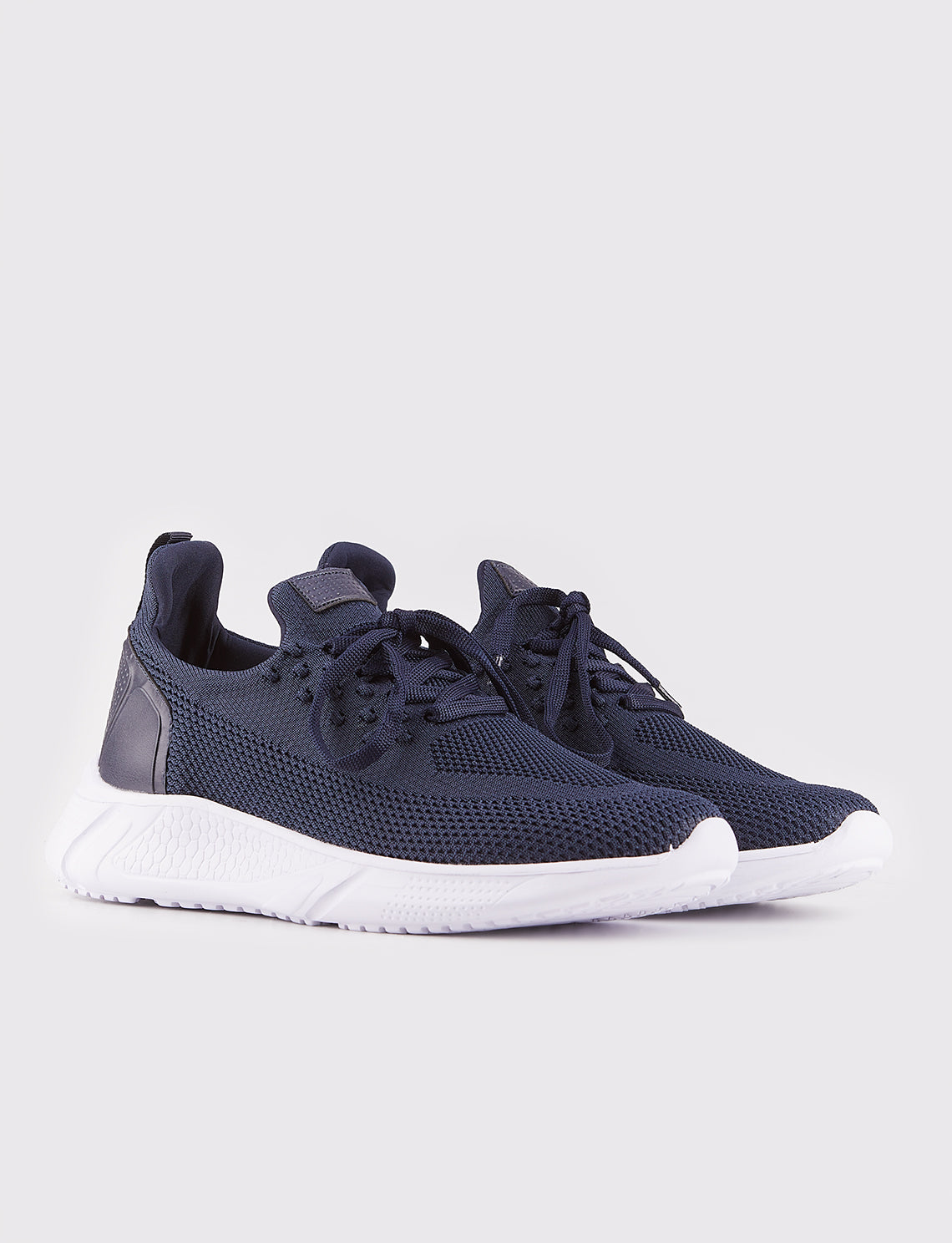 Cabani 505-beyaz taban Erkek Triko Sneaker Ayakkabı Lacivert