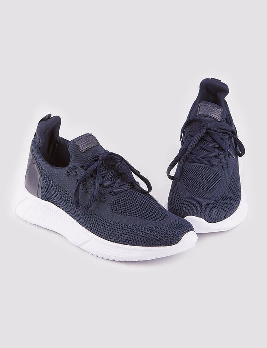 Cabani 505-beyaz taban Erkek Triko Sneaker Ayakkabı Lacivert Triko