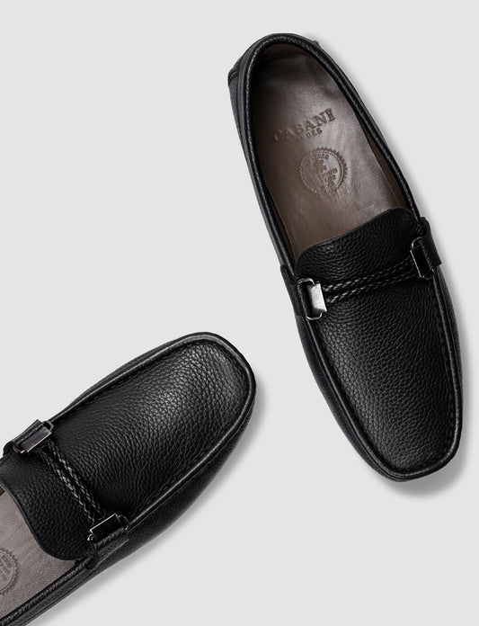 Cabani 010M823 E Erkek %100 Hakiki Deri Sneaker Ayakkabı Siyah