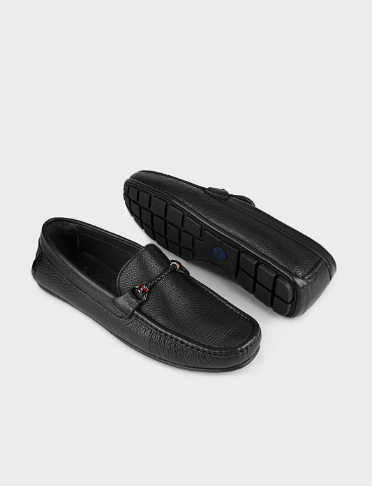 Cabani 010M823 C Erkek %100 Hakiki Deri Sneaker Ayakkabı 432 Siyah Geyik