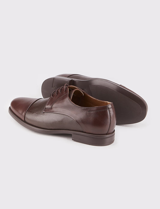 Cabani 387M1490 Erkek %100 Hakiki Deri Klasik Ayakkabı 328 Kahve Antik-Kahve Ufak Kırma