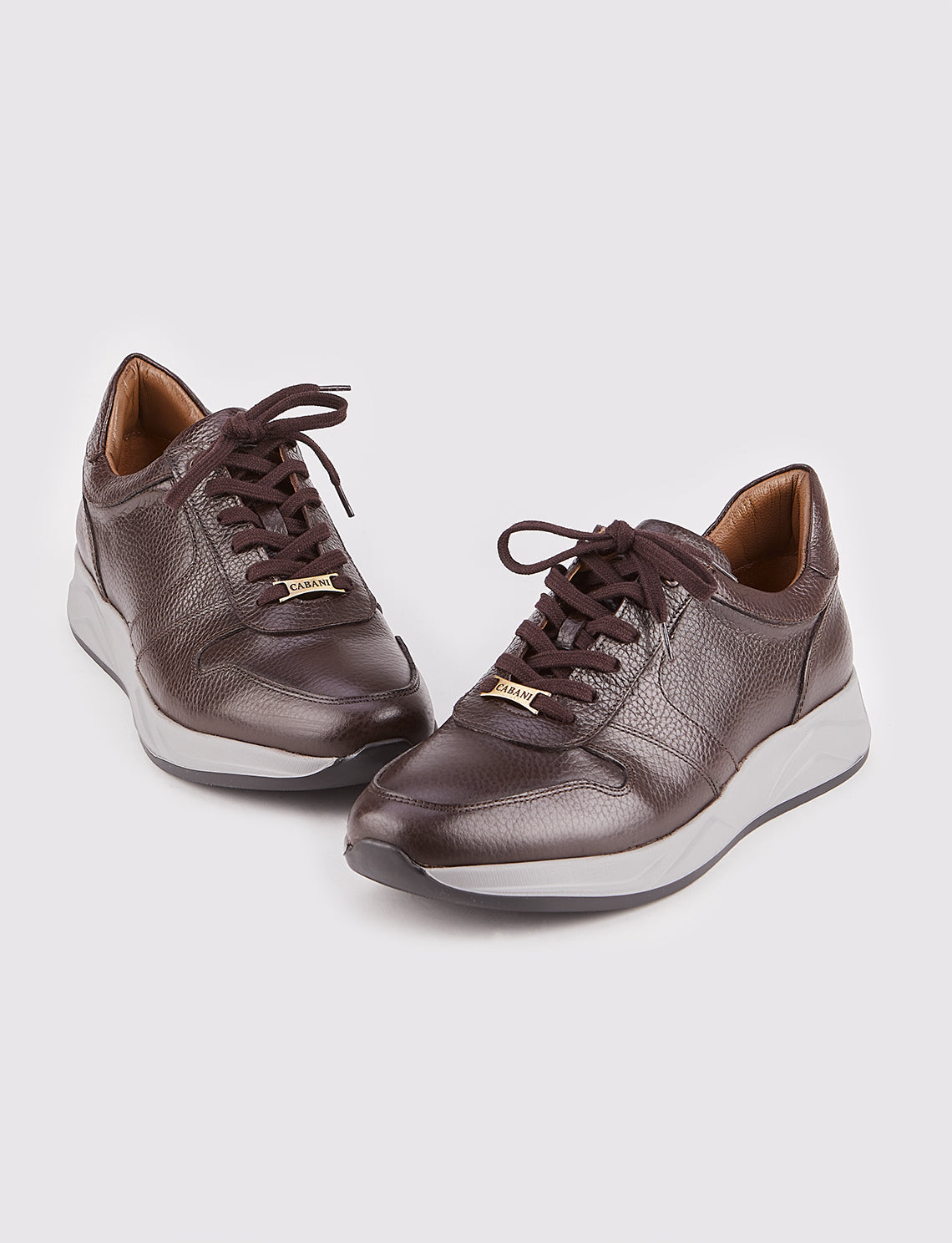 Cabani 507M1524 Erkek %100 Hakiki Deri Spor Ayakkabı Kahverengi