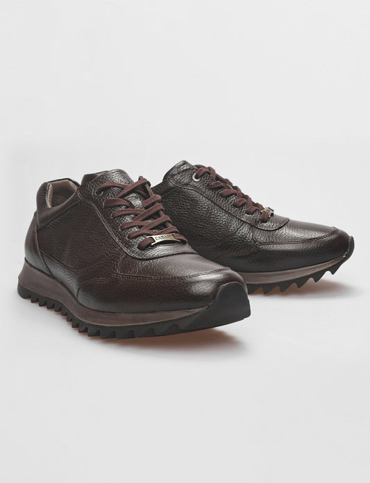 Cabani 435E548 Erkek %100 Hakiki Deri Sneaker Ayakkabı 327 Kahve Kırma Floter