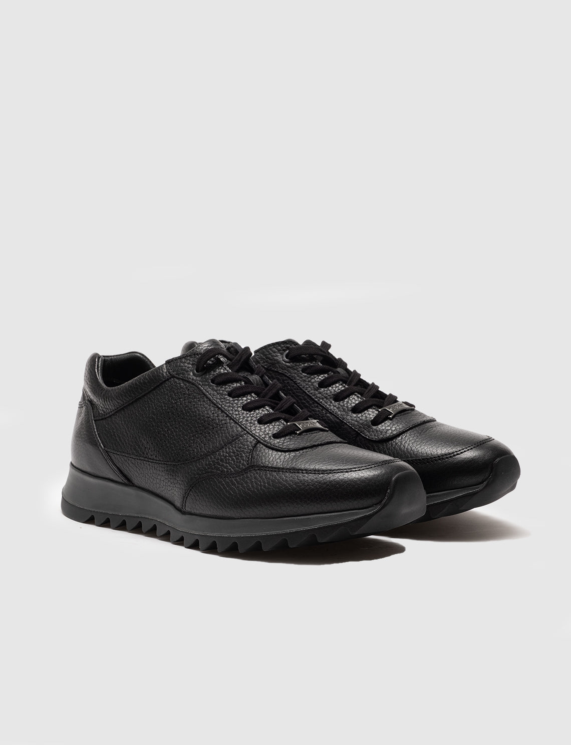 Cabani 435E548 Erkek %100 Hakiki Deri Sneaker Ayakkabı 426 Siyah Kırma