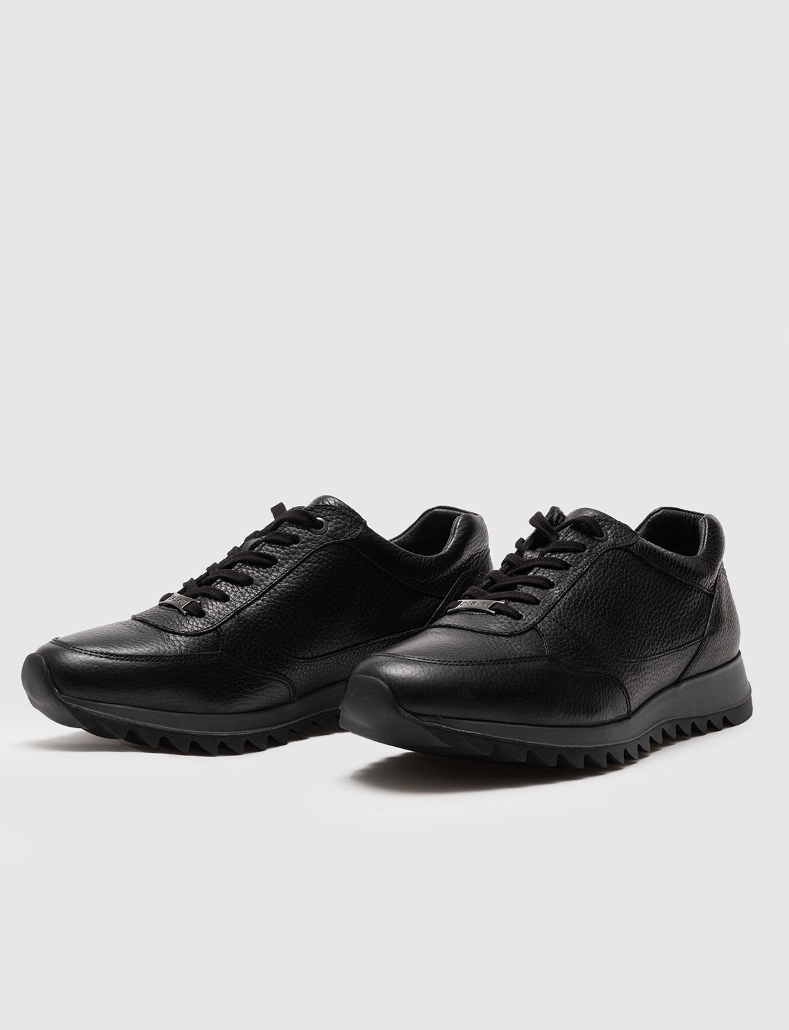 Cabani 435E548 Erkek %100 Hakiki Deri Sneaker Ayakkabı 426 Siyah Kırma