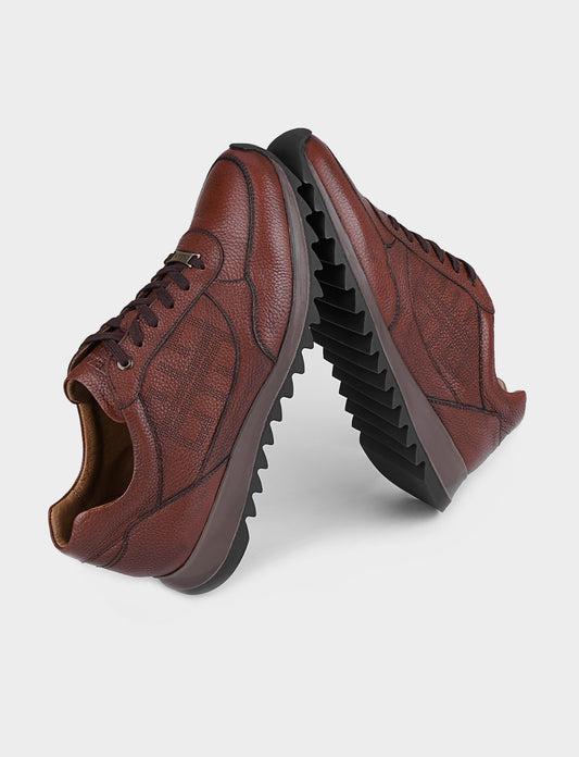 Cabani 435E548 Erkek %100 Hakiki Deri Sneaker Ayakkabı 269 Taba Kırma Floter