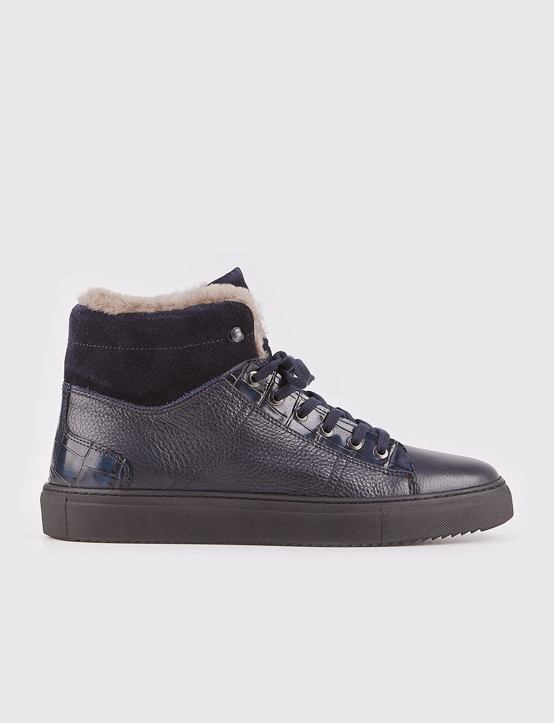 Cabani 454K1508 Erkek %100 Hakiki Deri Sneaker Ayakkabı Lacivert