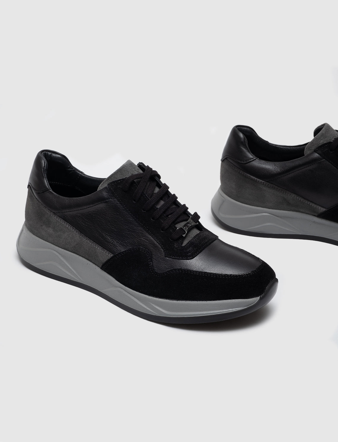 Cabani 507M1520 Erkek Süet Hakiki Deri Sneaker Ayakkabı Gri