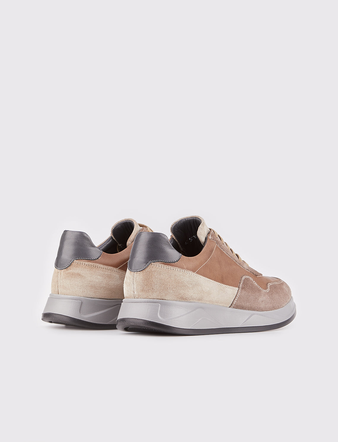 Cabani 507M1520 Erkek %100 Hakiki Deri Sneaker Ayakkabı 168 Oliv sabunlu-oliv süet-bej süet-grı napa