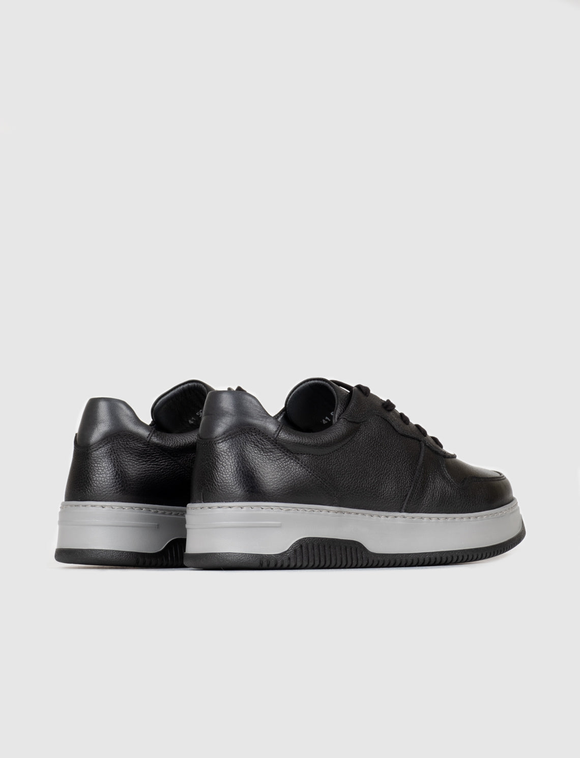 Cabani 508M1521 Erkek %100 Hakiki Deri Sneaker Ayakkabı Siyah