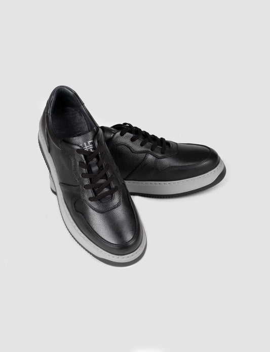 Cabani 508M1521 Erkek %100 Hakiki Deri Sneaker Ayakkabı 457 Siyah Şıngıl-Mavi Barselona