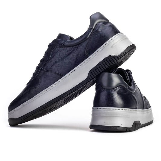 Cabani 508M1521 Erkek %100 Hakiki Deri Sneaker Ayakkabı Lacivert