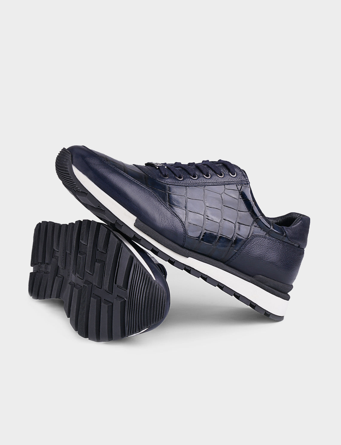 Cabani 460M1510 Erkek %100 Hakiki Deri Sneaker Ayakkabı Lacivert