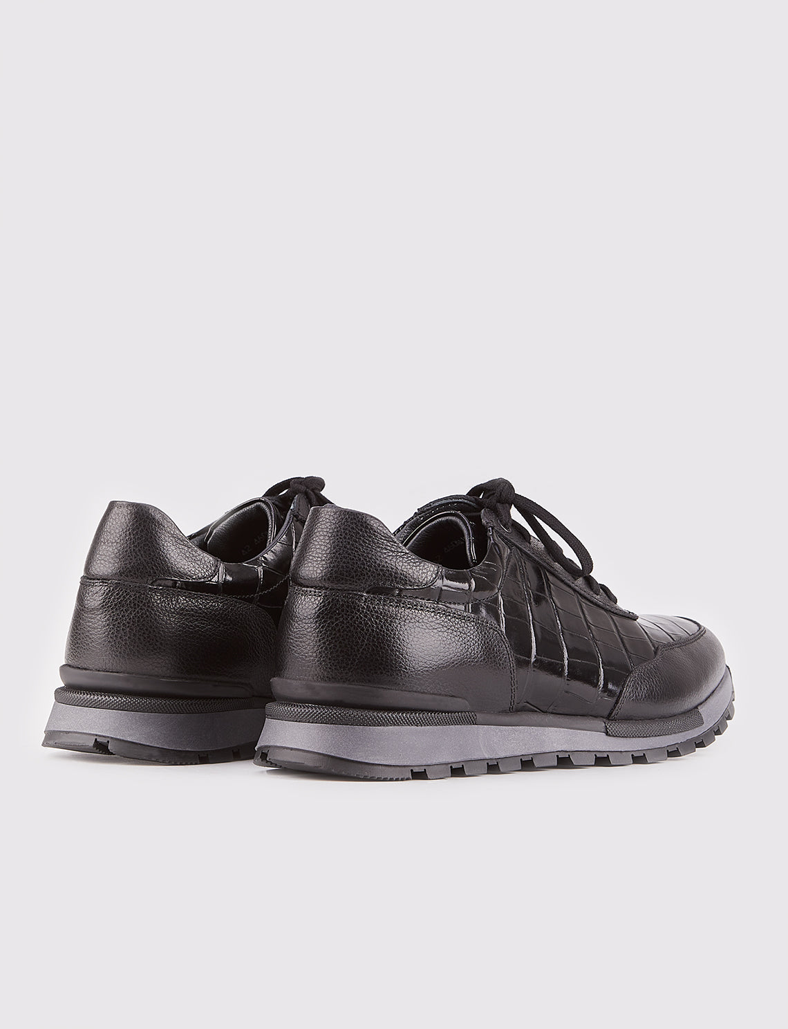 Cabani 460M1510 Erkek %100 Hakiki Deri Sneaker Ayakkabı Siyah