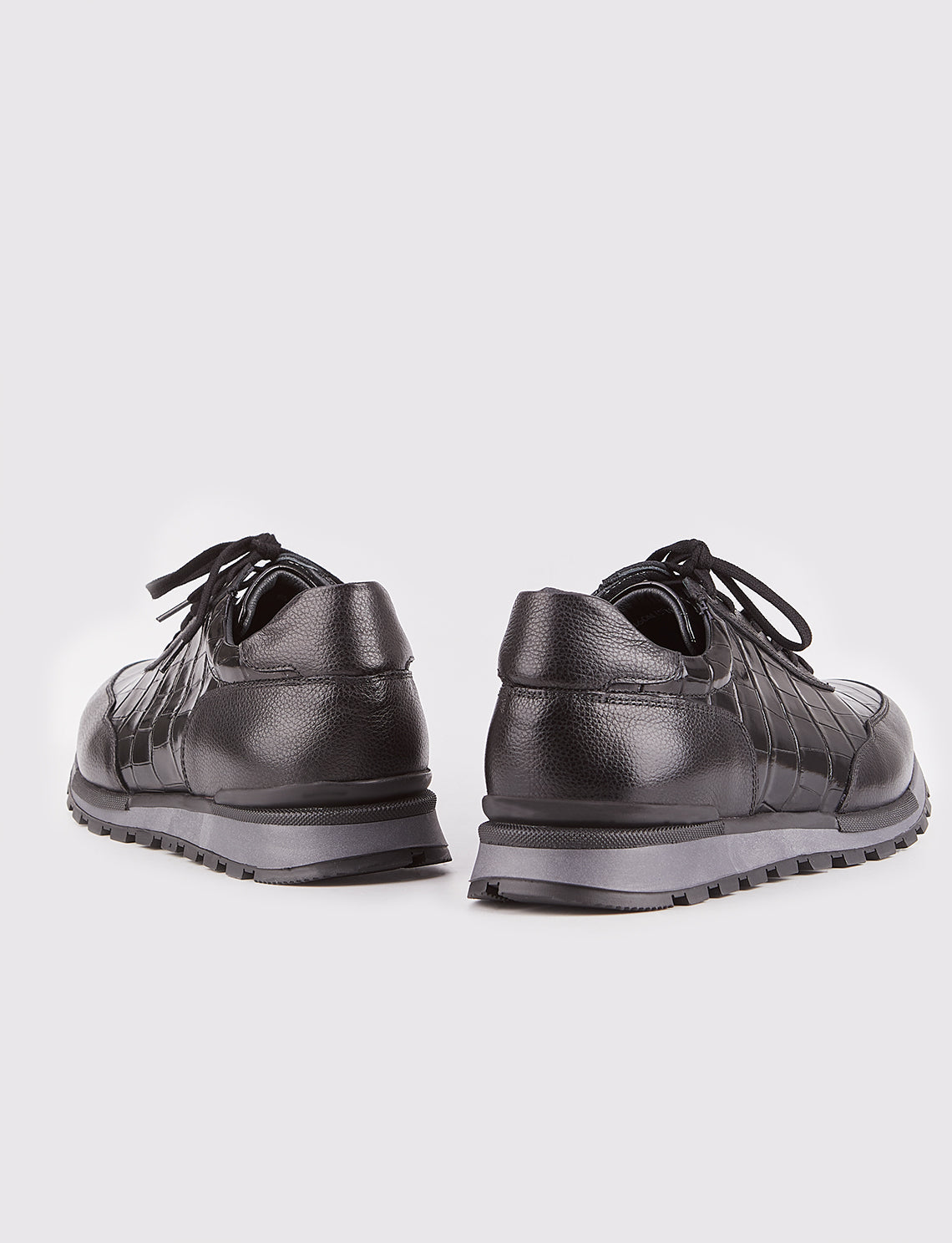 Cabani 460M1510 Erkek %100 Hakiki Deri Sneaker Ayakkabı Siyah