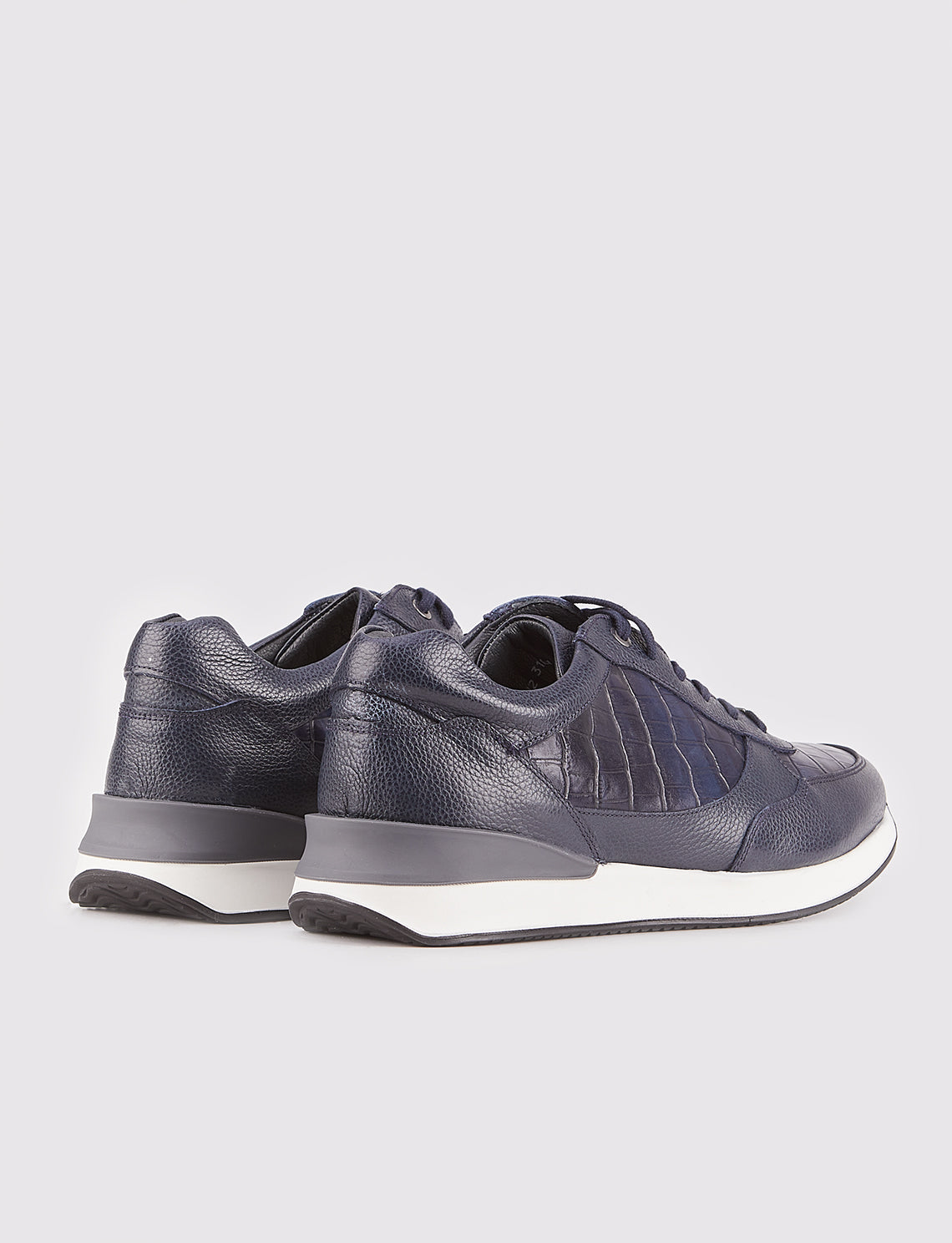 Cabani 310M548 Erkek %100 Hakiki Deri Sneaker Ayakkabı Lacivert