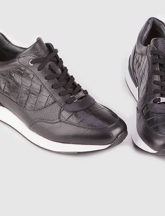 Cabani 310M548 Erkek %100 Hakiki Deri Sneaker Ayakkabı Siyah