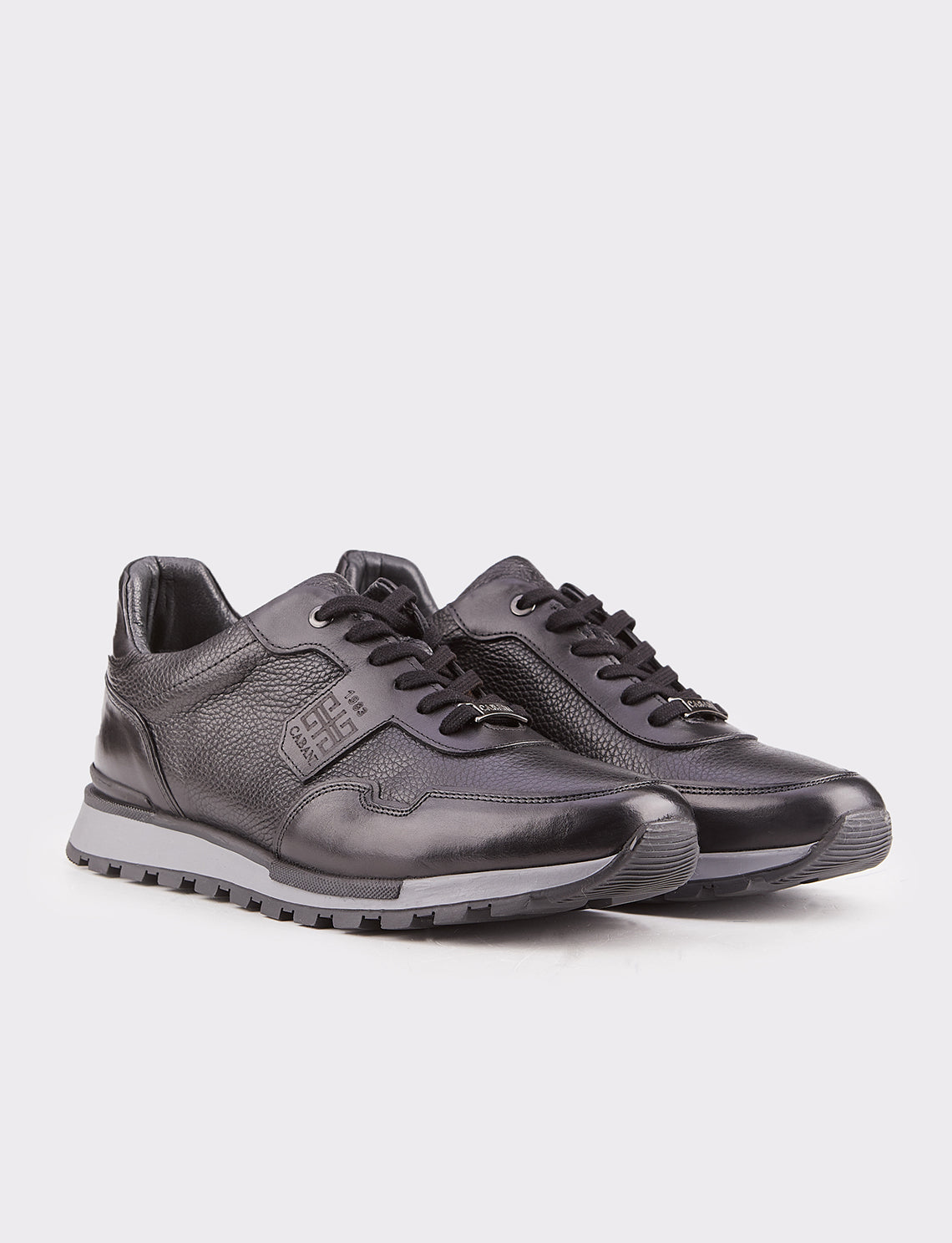 Cabani 460M1499 Erkek %100 Hakiki Deri Sneaker Ayakkabı Siyah