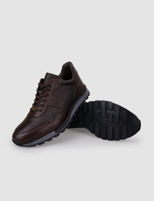 Cabani 460M1499 Erkek %100 Hakiki Deri Sneaker Ayakkabı Kahverengi
