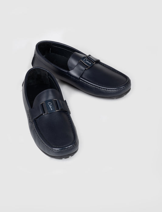 Cabani 010M3823 Erkek %100 Hakiki Deri loafer & makosen 790 Lacivert Antik