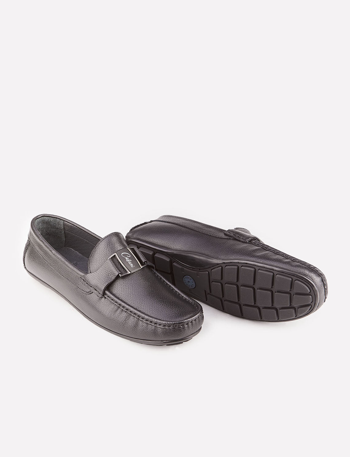 Cabani 010M3823C Erkek %100 Hakiki Deri Sneaker Ayakkabı Siyah