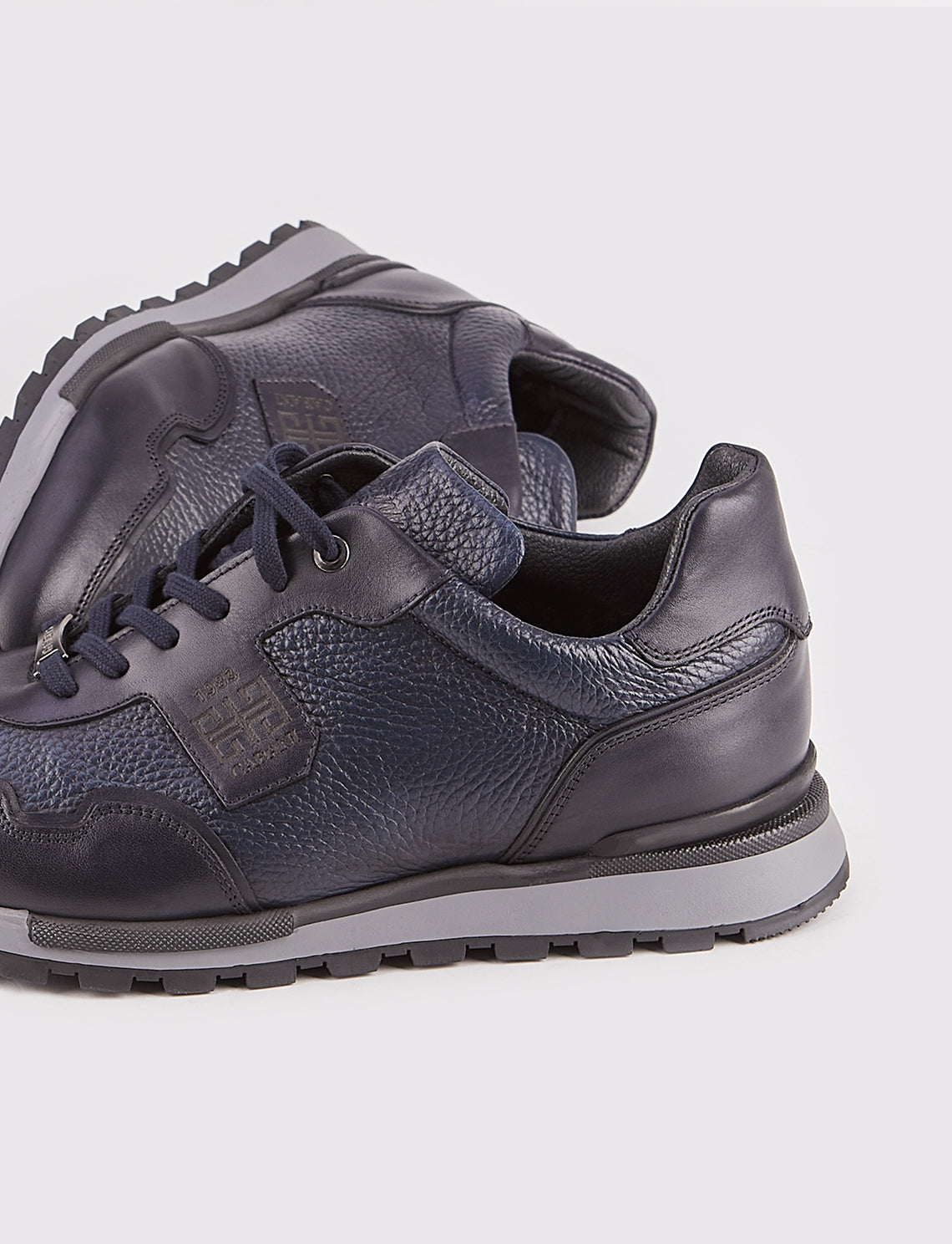 Cabani 460K1499 Erkek %100 Hakiki Deri Sneaker Ayakkabı Lacivert