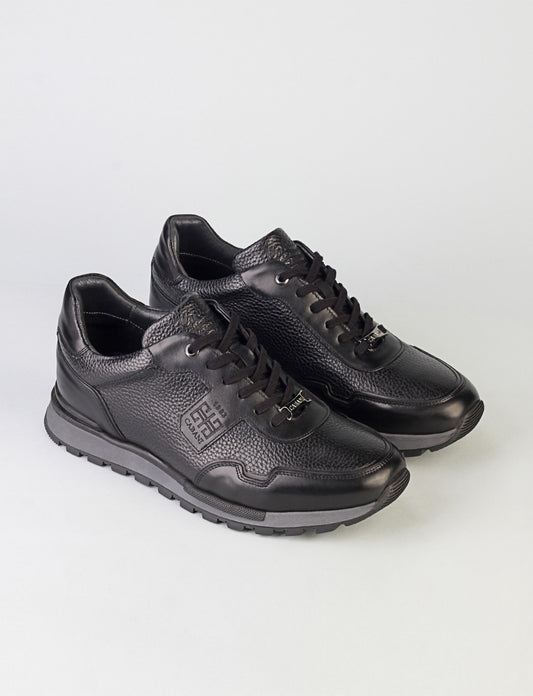 Cabani 460K1499 Erkek %100 Hakiki Deri Sneaker Ayakkabı Siyah