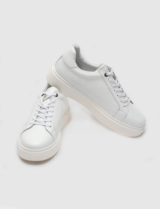 Cabani 378M1495 Erkek %100 Hakiki Deri Sneaker Ayakkabı Beyaz