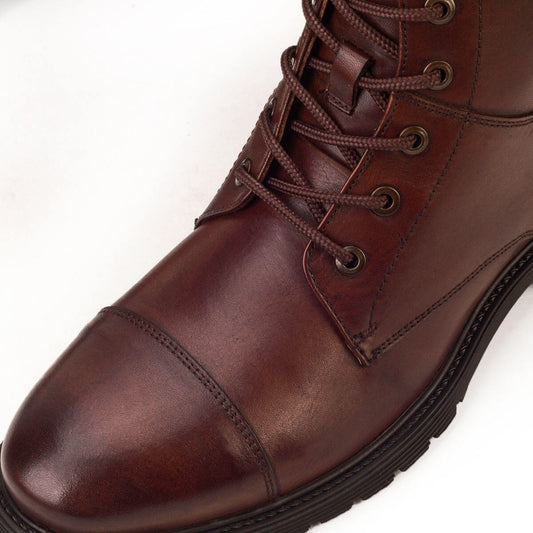 Cabani 230E1465 Erkek %100 Hakiki Deri Klasik Bot 691 Kahve Sannetta