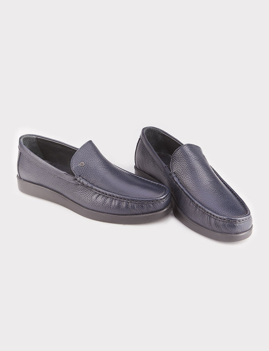 Cabani 523M1551 Erkek %100 Hakiki Deri Sneaker Ayakkabı Lacivert