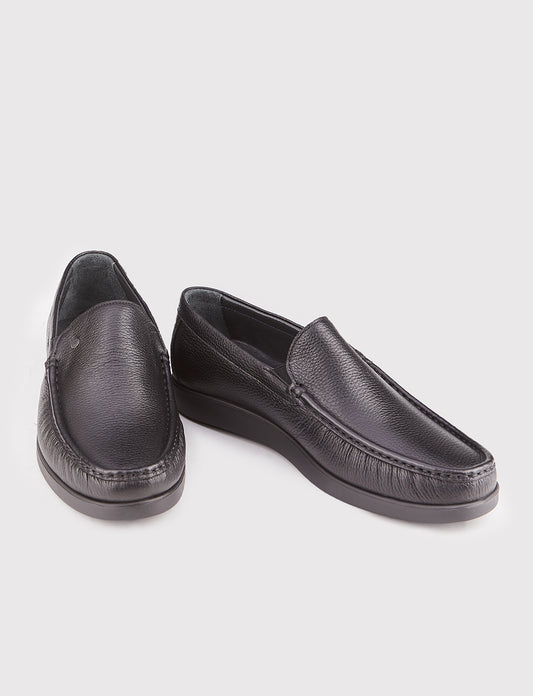 Cabani 523M1551 Erkek %100 Hakiki Deri Sneaker Ayakkabı 432 Siyah Geyik