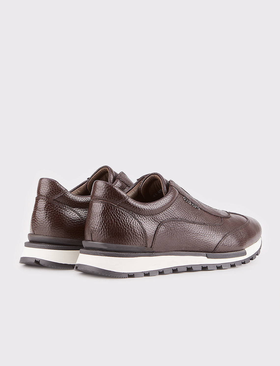 Men Brown Genuine Leather Sneakers