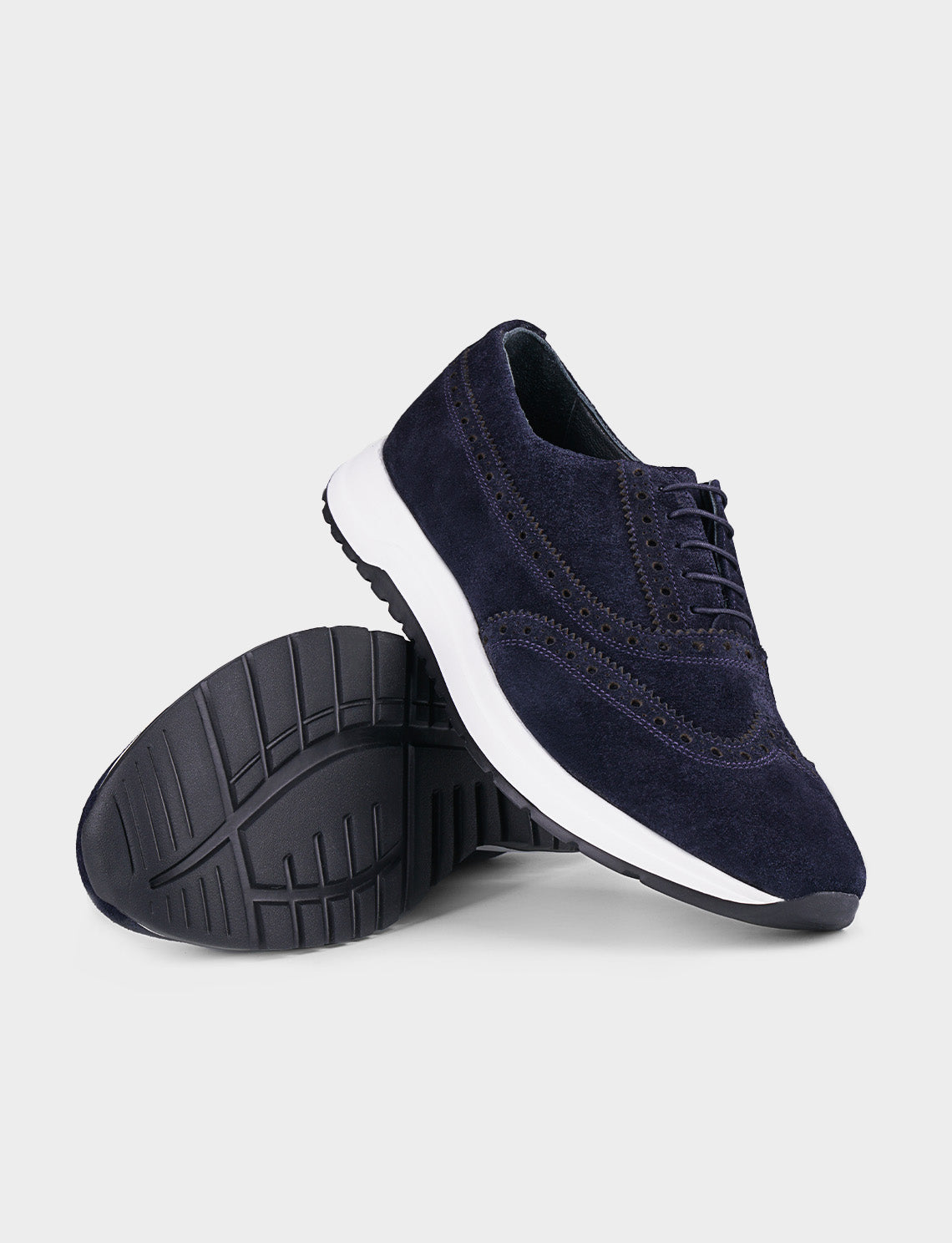 Cabani 520M1549 Erkek Süet Hakiki Deri Sneaker Ayakkabı Lacivert