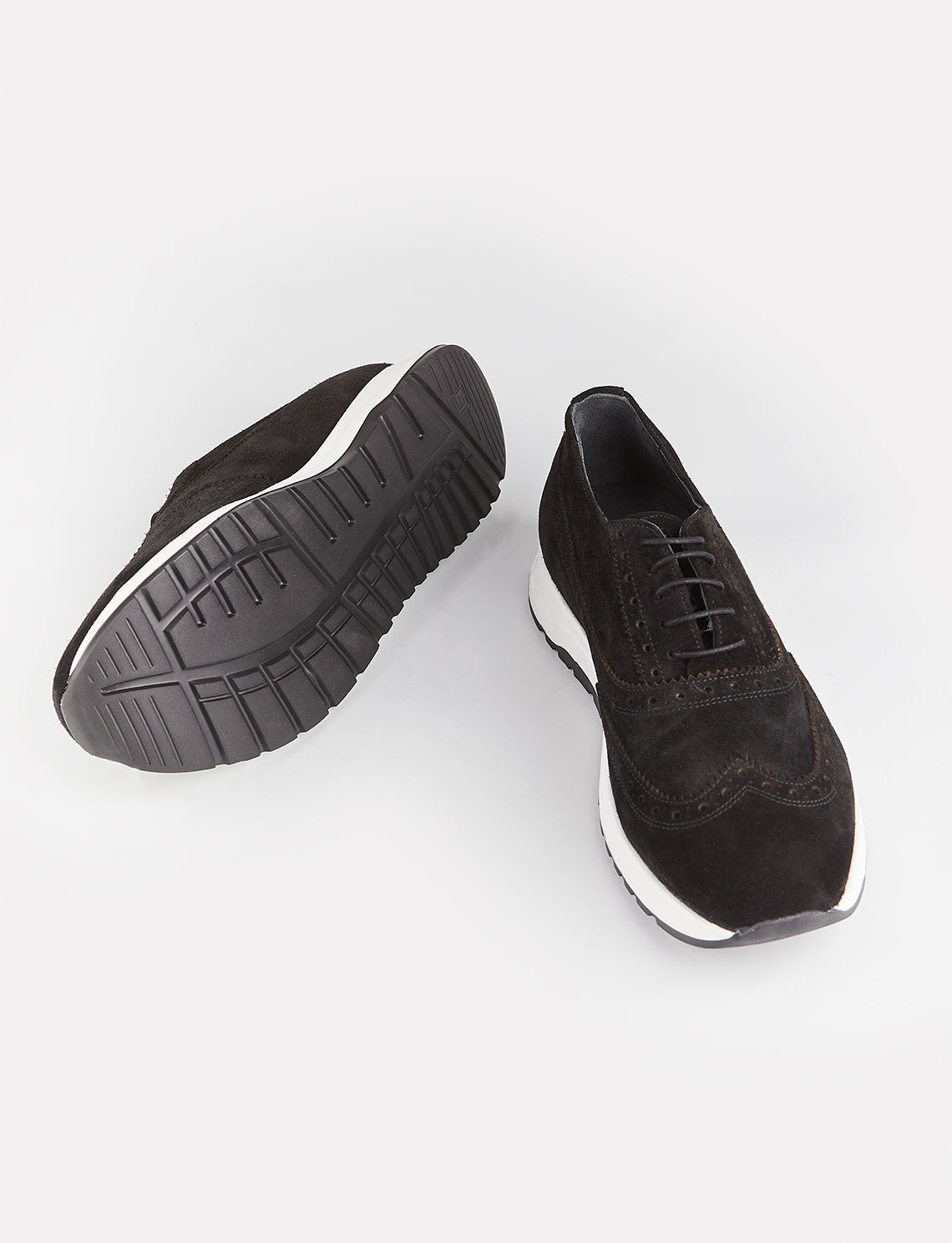 Cabani 520M1549 Erkek Süet Hakiki Deri Sneaker Ayakkabı 005 Siyah Suet