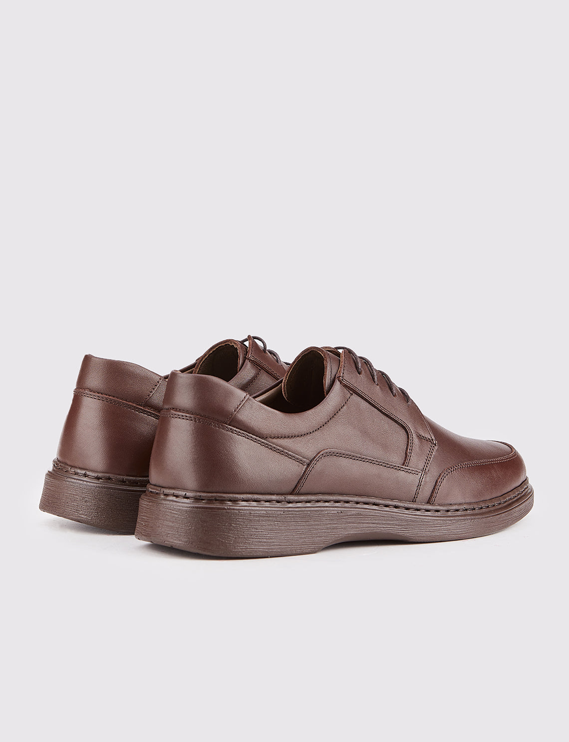 Cabani 382 Erkek %100 Hakiki Deri Günlük Ayakkabı Kahve Napa