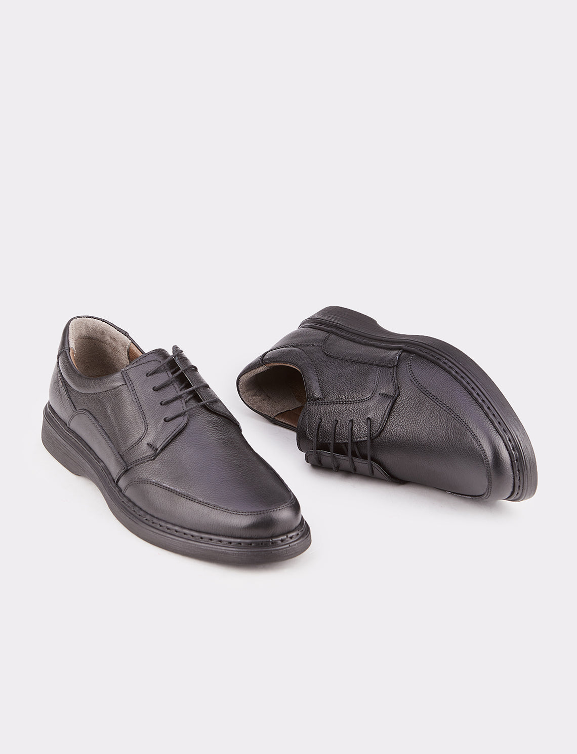 Cabani 382 Erkek %100 Hakiki Deri Günlük Ayakkabı Siyah