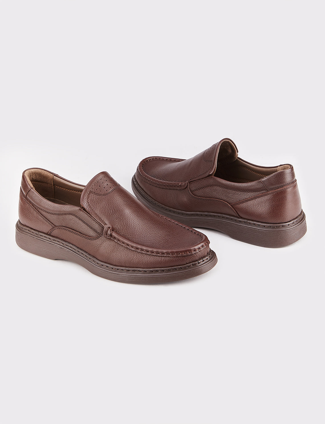 Cabani 380 Erkek %100 Hakiki Deri Günlük Ayakkabı Kahve Floter