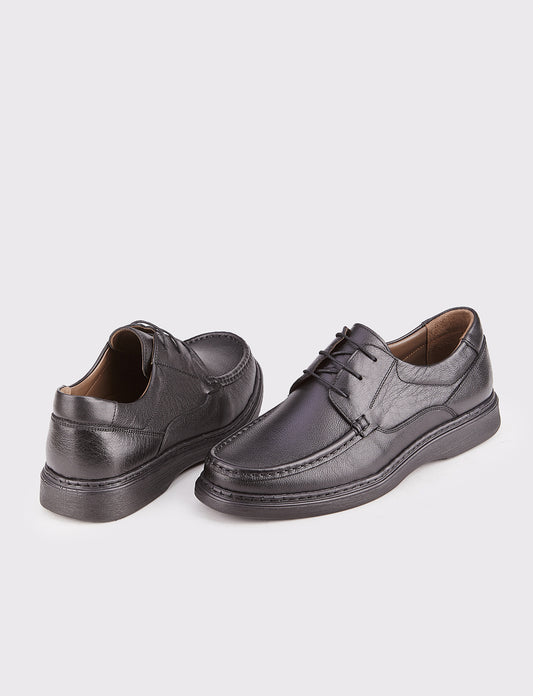 Cabani 379 Erkek %100 Hakiki Deri Günlük Ayakkabı Siyah Floter